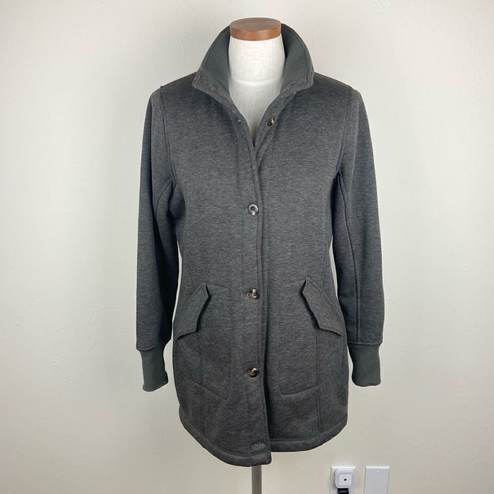 Woolrich Alpine Wool Fleece Long Coat - Gray